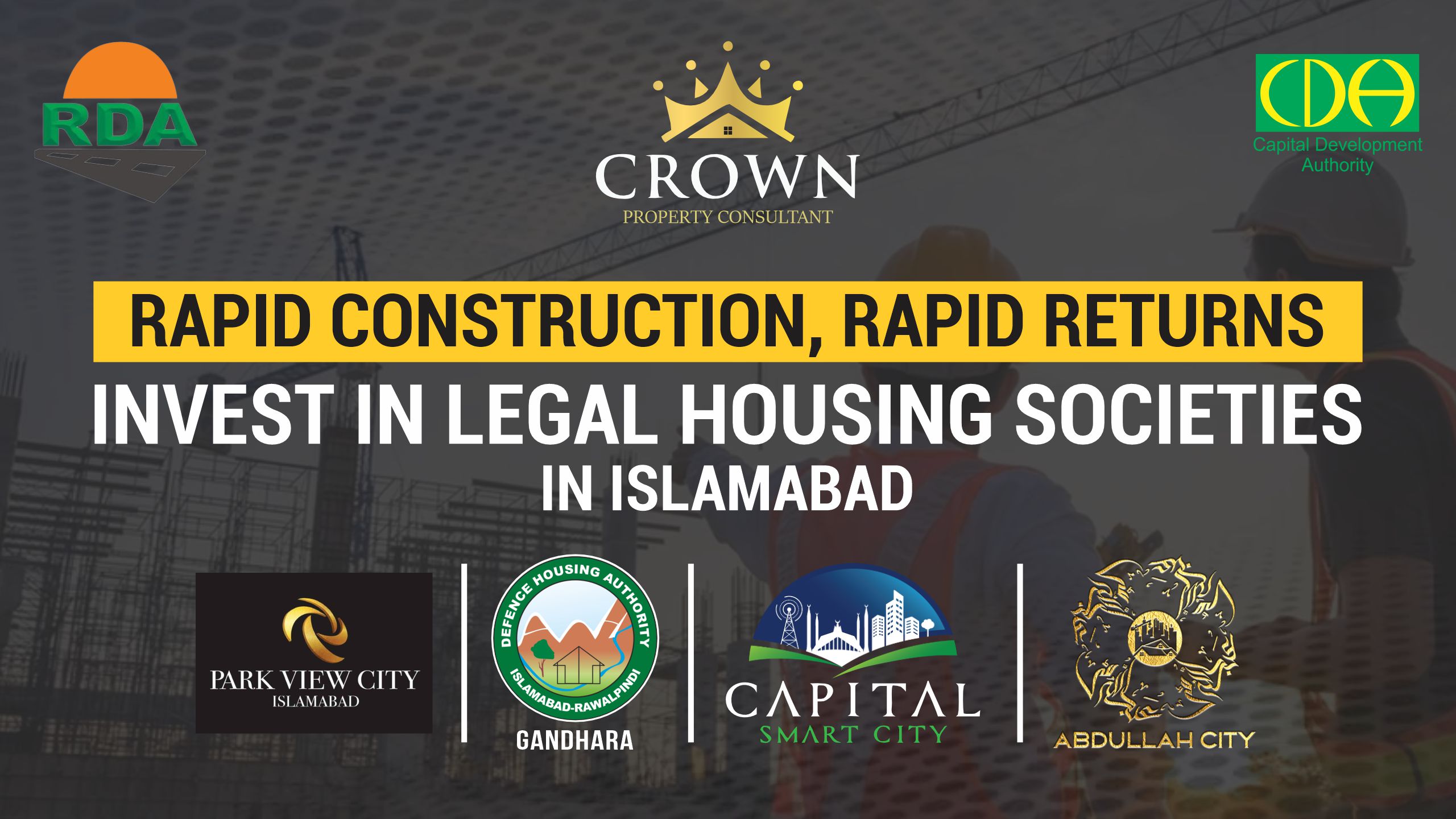 Rapid Construction, Rapid Returns Invest in Legal Housing Societies in Islamabad Rapid Construction, Rapid Returns Invest in Legal Housing Societies in Islamabad