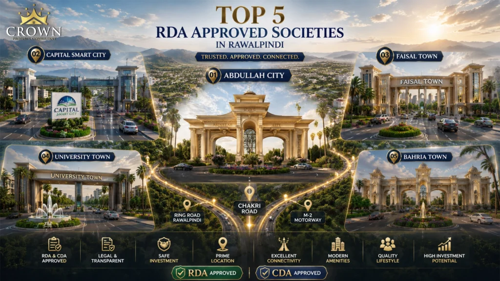 Top 5 RDA & CDA Approved Housing Societies in Twin Cities 2026 Guide.